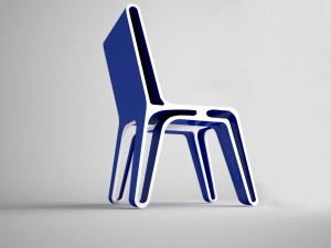 chair in hi-tech Modello 3D