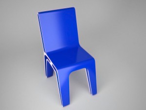 chair in hi-tech Modello 3D