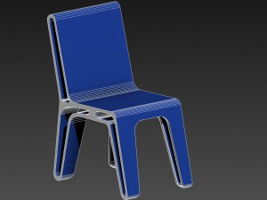 chair in hi-tech Modello 3D