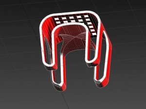 taburet in hi-tech 3D Model
