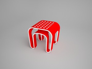 taburet in hi-tech 3D Model