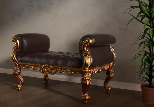 victorian bench chair 3D Modell .c4d .max .obj .3ds .fbx .stl .blend 