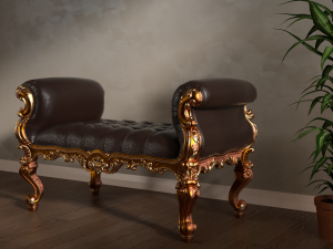 victorian bench chair 3Dモデル