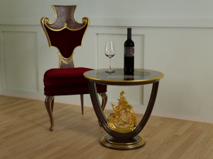 chair and table 3D Model