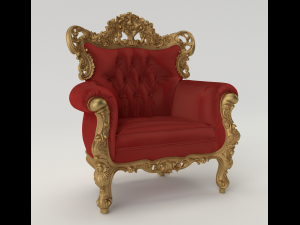 baroque chair Model 3D