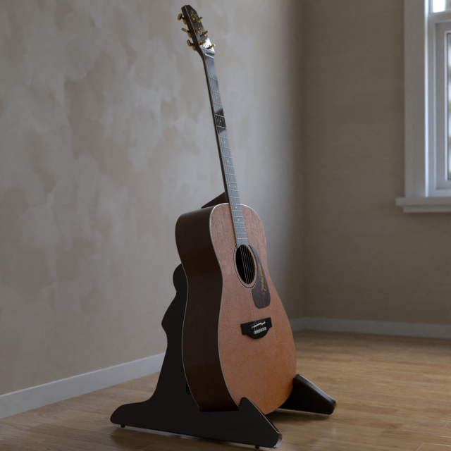 takamine acoustic guitar 3D 모델 .c4d .max .obj .3ds .fbx .stl .blend 