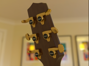 takamine acoustic guitar 3D 모델