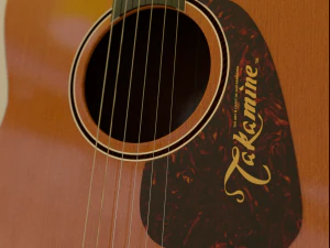 takamine acoustic guitar 3D Model