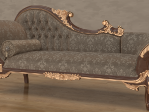 baroque sofa 3D मॉडल