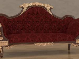 baroque sofa 3D मॉडल