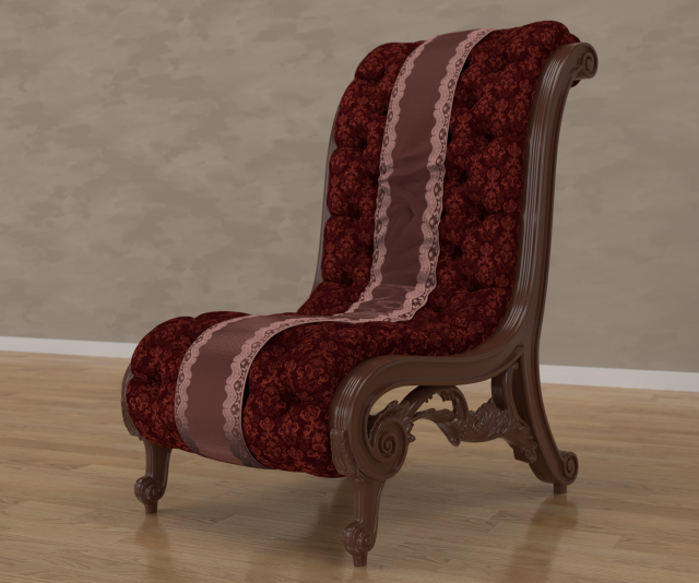 baroque chair 3D मॉडल .c4d .max .obj .3ds .fbx .stl .blend 