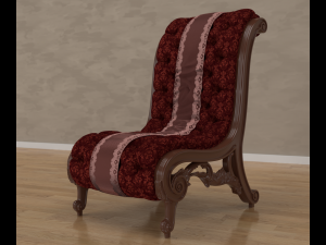 baroque chair Model 3D