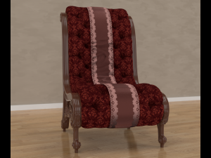 baroque chair 3D मॉडल