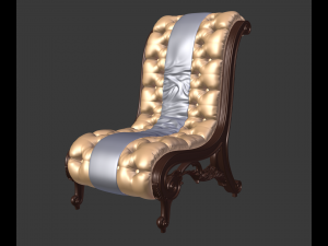 baroque chair 3D मॉडल