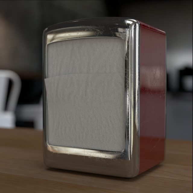 napkin dispenser 3D Model .c4d .max .obj .3ds .fbx .stl .blend 