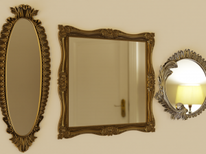 baroque mirror pack 3D मॉडल