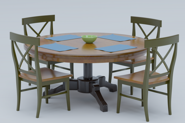 two and a half men dining room set 3D मॉडल .c4d .max .obj .3ds .fbx .stl .blend 