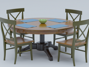 two and a half men dining room set 3D मॉडल