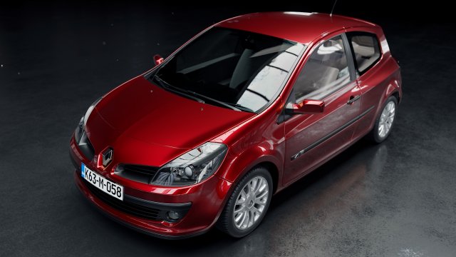 renault clio 3D Модель .c4d .max .obj .3ds .fbx .stl .blend 