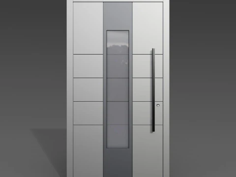 Modern Front Door Set 3D Model