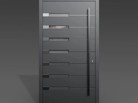 Modern Front Door Set 3D Model