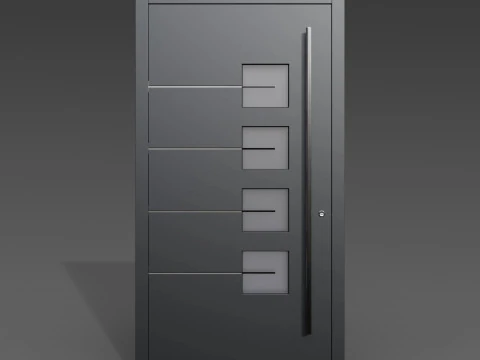 Modern Front Door Set 3D Model