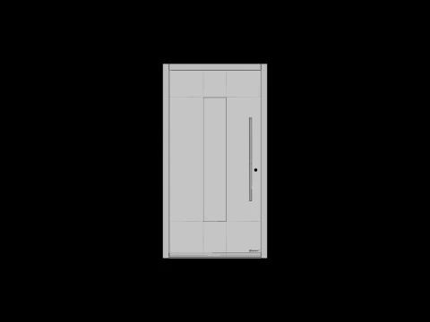 Modern Front Door Set 3D Model