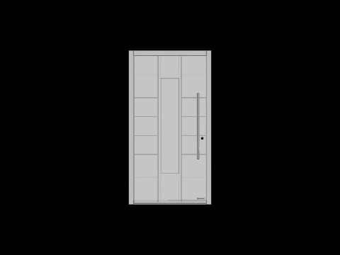 Modern Front Door Set 3D Модель