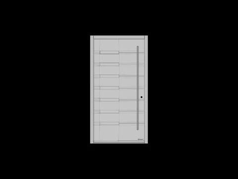Modern Front Door Set 3D Model