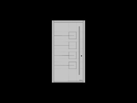 Modern Front Door Set 3D Модель
