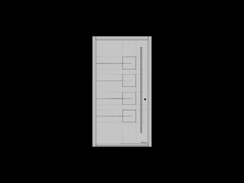 Modern Front Door Set 3D Model