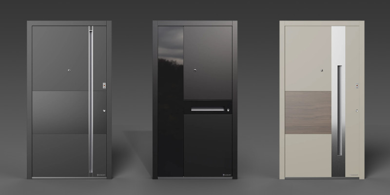 Modern Front Door Set 2 Model 3D .c4d .max .obj .3ds .fbx .stl .blend 