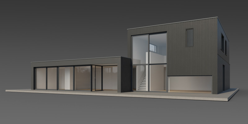 Dutch modern house 3D 모델 .c4d .max .obj .3ds .fbx .stl .blend 