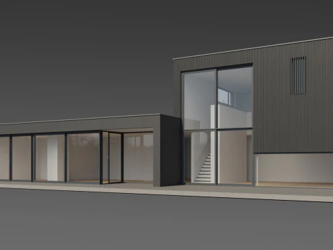 Rumah modern Belanda Model 3D