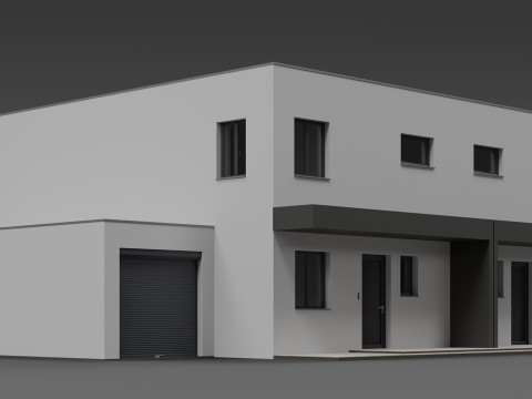 Duplex house Modello 3D