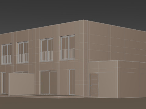 Duplex house Modello 3D