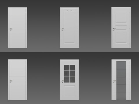 室内ドアセット 3Dモデル