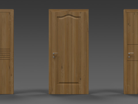 室内ドアセット 3Dモデル