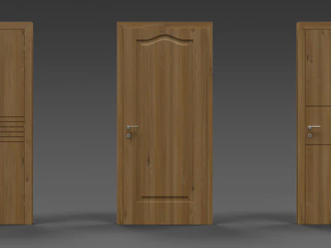 Interior Door Set 3D Model