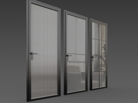 Glass doors pack Modelo 3D