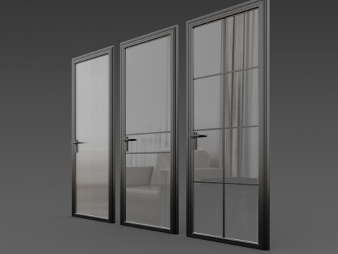 Glass doors pack 3D Model