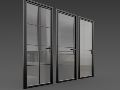 Glass doors pack 3D Model