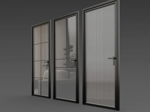 Glass doors pack 3D Model