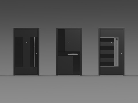 Modern Front Door Collection Modèle 3D