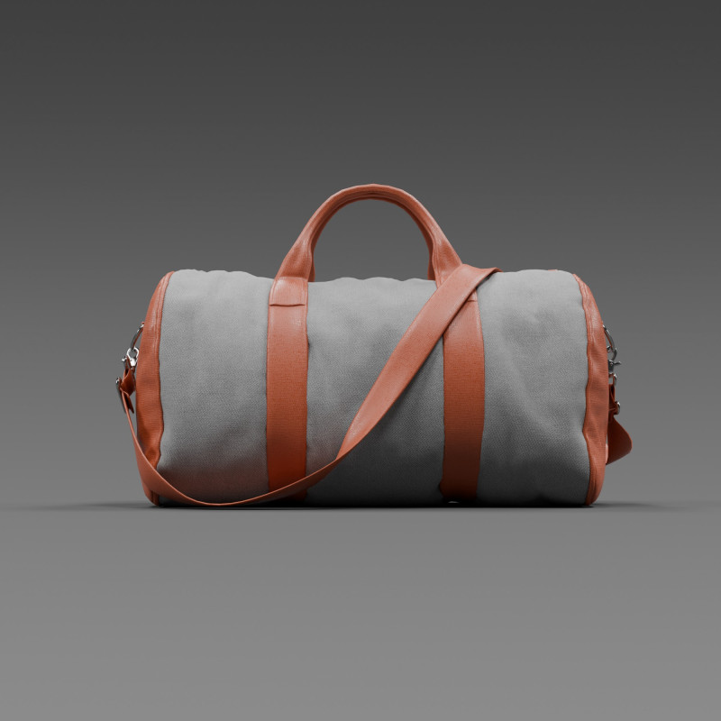 Leather Duffel Bag High-Quality 3D Model .c4d .max .obj .3ds .fbx .stl .blend