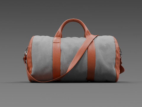 Leather Duffel Bag High-Quality 3D Model