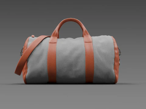 Leather Duffel Bag High-Quality 3D Model