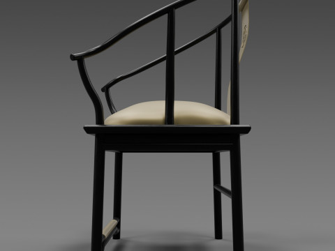 Poltroncina imbottita Indochine Modello 3D