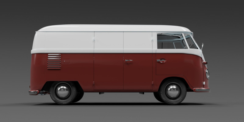 Volkswagen Type 2 3D Model .c4d .max .obj .3ds .fbx .stl .blend 