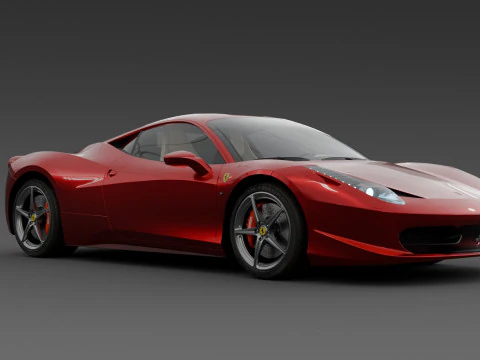 Ferrari 458 Italia High-Poly 3D Модель